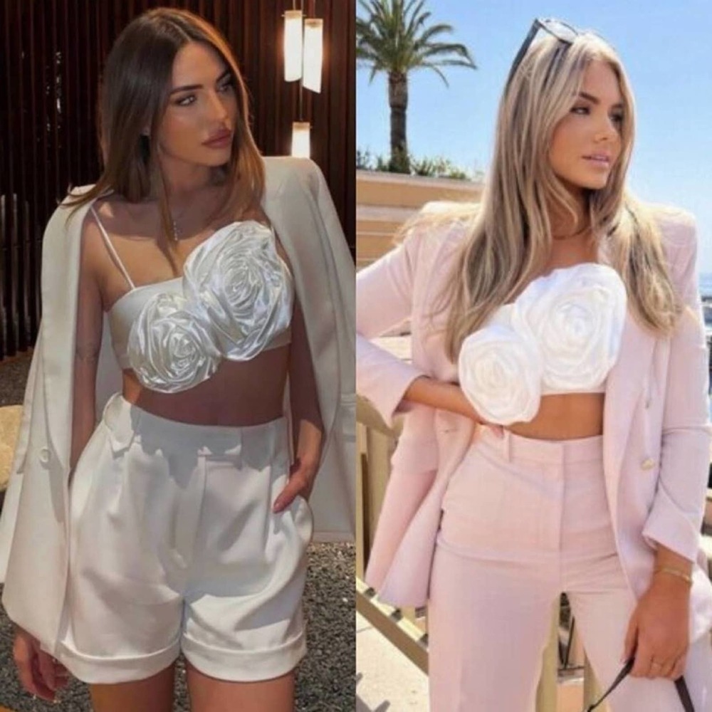 Zara Rose Top White